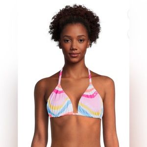 BARBIE*™ 🆕 Wavy Days Triangle Top Bikini w String Bikini Bottoms. XS.